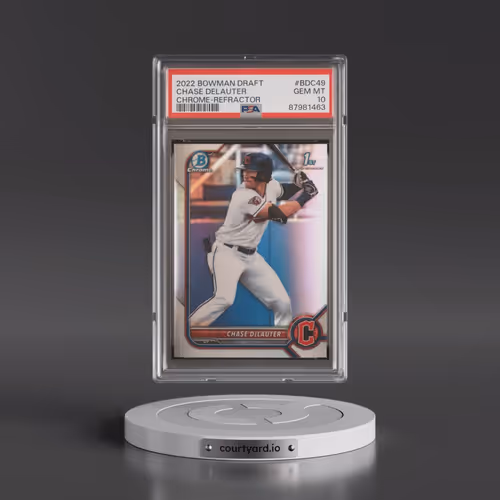 2022 Bowman Draft #BDC49 Chase Delauter - Chrome-Refractor (PSA 10 GEM MINT)