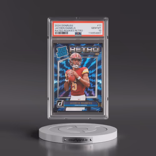 2024 Panini Donruss Rated Rookies Retro #11 Jayden Daniels (PSA 10 GEM MINT)