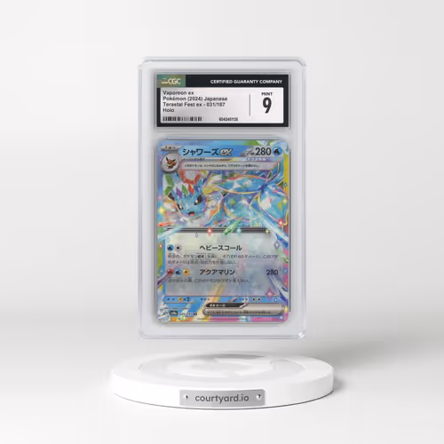 2024 Pokémon Sv8a-Terastal Fest EX #031 Vaporeon EX - Holo (CGC 9 MINT)