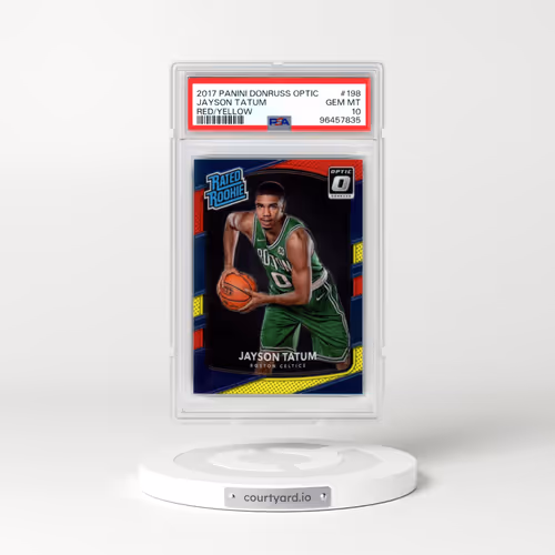 2017 Panini Donruss Optic #198 Jayson Tatum - Red/Yellow (PSA 10 GEM MINT)