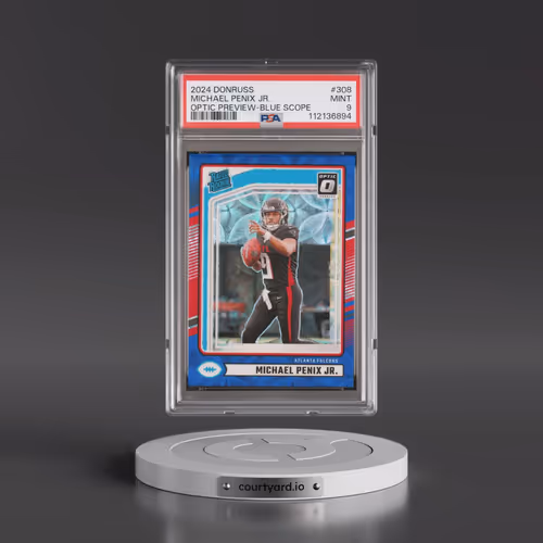 2024 Panini Donruss #308 Michael Penix Jr. - Optic Preview-Blue Scope (PSA 9 MINT)