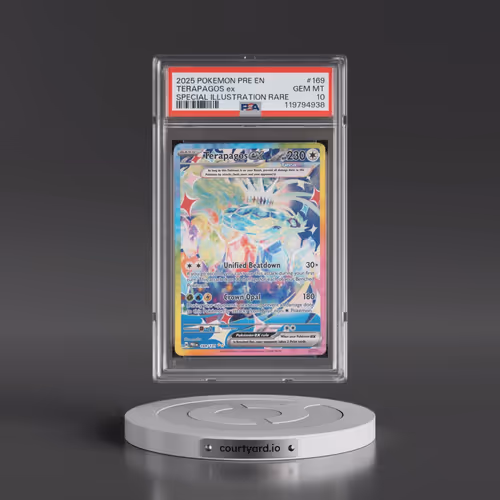 2025 Pokémon Pre EN-Prismatic Evolutions #169 Terapagos EX - Holo Special Illustration Rare (PSA 10
