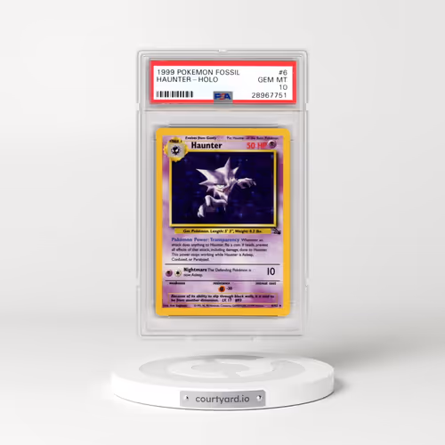 1999 Pokémon Fossil #6 Haunter - Holo (PSA 10 GEM MINT)