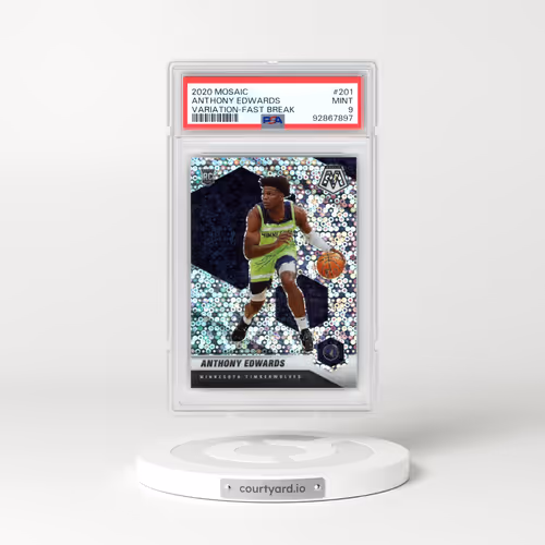 2020 Panini Mosaic #201 Anthony Edwards - Variation-Fast Break (PSA 9 MINT)