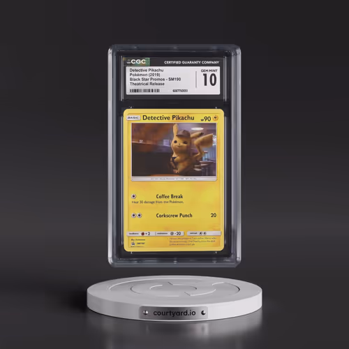 2016 Black Star Promos - Sun & Moon #SM190 Detective Pikachu - Holo Detective Pikachu Theatrical Rel