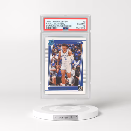 2022 Panini Chronicles Draft Picks Donruss Rated Rookie #2 Paolo Banchero (PSA 10 GEM MINT)