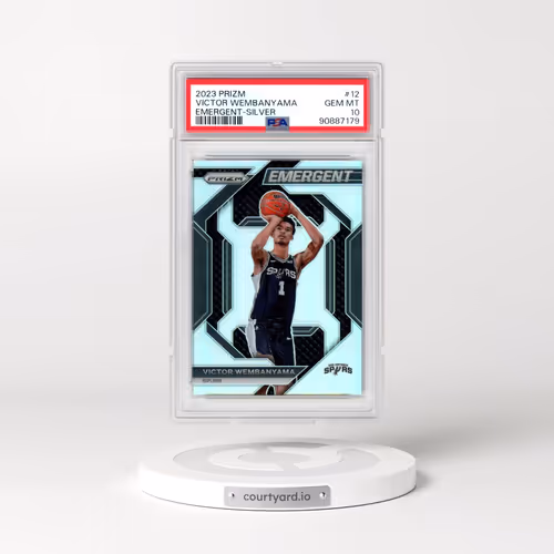 2023 Panini Prizm Emergent #12 Victor Wembanyama - Silver Prizm (PSA 10 GEM MINT)