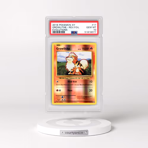 2016 Pokémon XY Evolutions #17 Growlithe - Reverse Foil (PSA 10 GEM MINT)