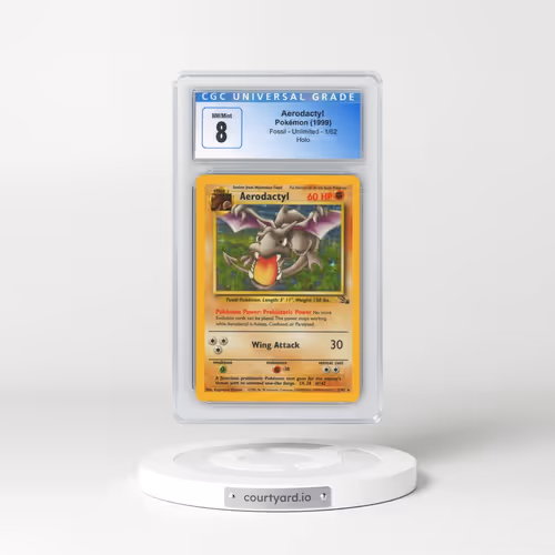 1999 Fossil #1/62 Aerodactyl - Galaxy Star Holo (CGC 8 NM-MT)
