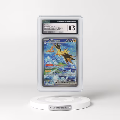 2023 Scarlet & Violet 151 - MEW EN #202/165 Zapdos ex - Special Illustration Rare (CGC 8.5 NM-MT+)