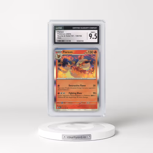 2023 Scarlet & Violet 151 - MEW EN #136/165 Flareon - Holo (CGC 9.5 MINT+)