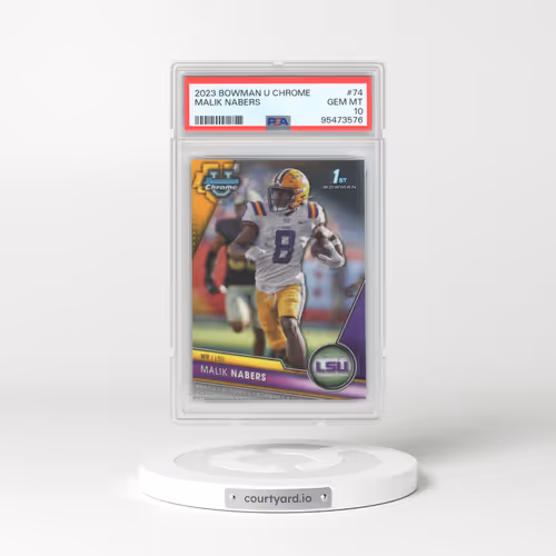 2023 Bowman University Chrome #74 Malik Nabers (PSA 10 GEM MINT)