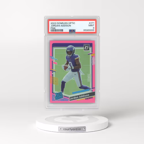 2023 Panini Donruss Optic #271 Jordan Addison - Pink (PSA 9 MINT)