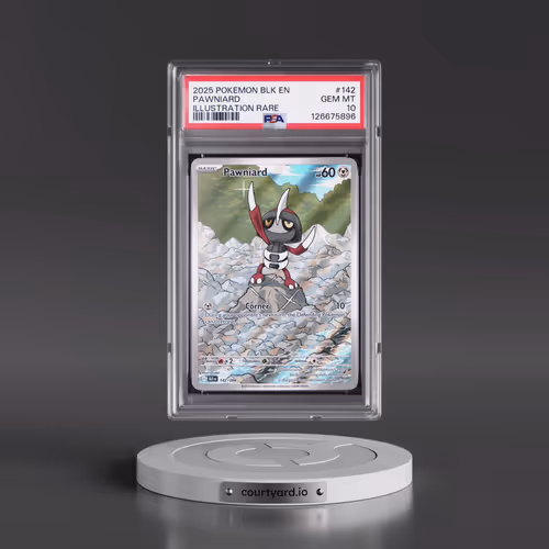 2025 Pokémon Blk EN-Black Bolt #142 Pawniard - Illustration Rare (PSA 10 GEM MINT)