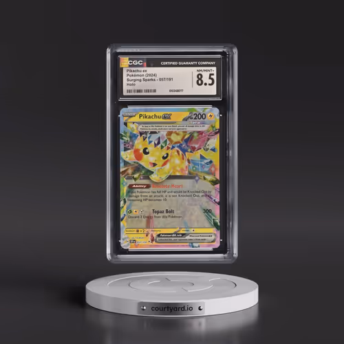 2024 Surging Sparks - SSP EN #057/191 Pikachu ex - Holo (CGC 8.5 NM-MT+)