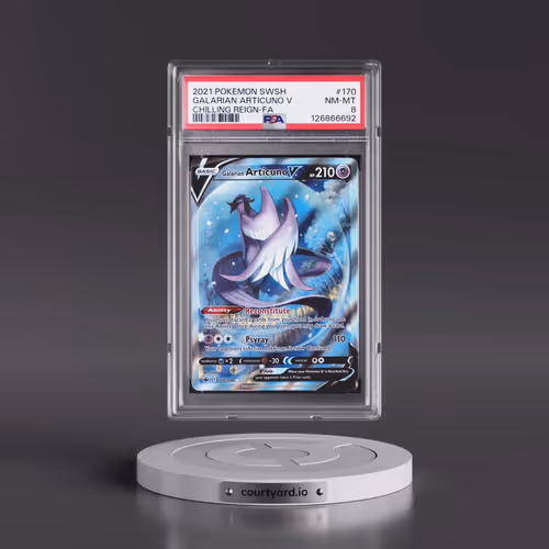2021 Pokémon Sword & Shield Chilling Reign #170 Galarian Articuno V - Holo Full Art (PSA 8 NM-MT)