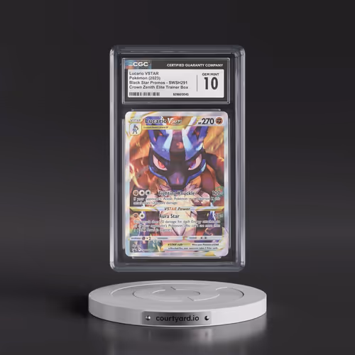 2017 Black Star Promos - Sword & Shield #SWSH291 Lucario VSTAR - Crown Zenith Elite Trainer Box (Hol