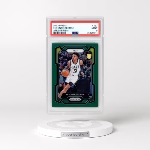 2023 Panini Prizm #127 Keyonte George - Green Prizm (PSA 9 MINT)