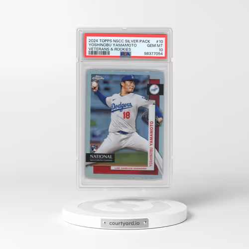 2024 Topps National Sports Collectors Convention Silver Pack Veterans and Rookies #10 Yoshinobu Yamamoto (PSA 10 GEM MINT)