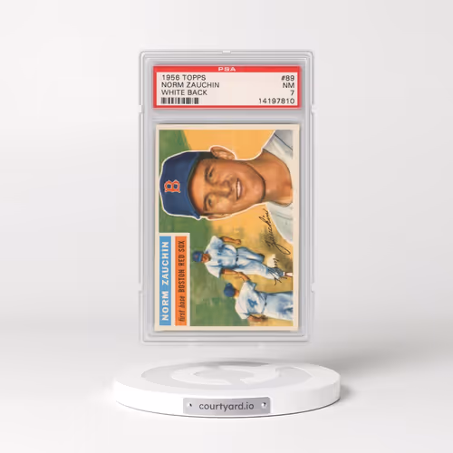 1956 Topps #89 Norm Zauchin - White Back (PSA 7 NM)