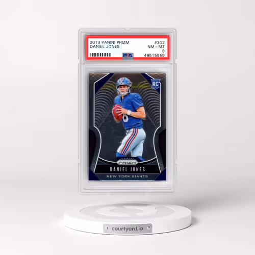 2019 Panini Prizm #302 Daniel Jones (PSA 8 NM-MT)