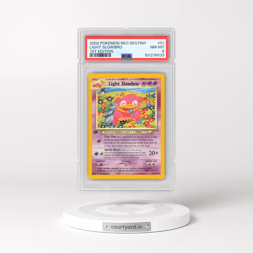 2002 Pokémon Neo Destiny #51 Light Slowbro - 1st Edition (PSA 8 NM-MT)