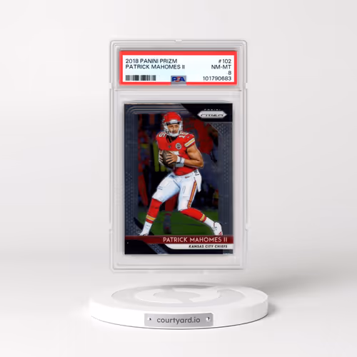 2018 Panini Prizm #102 Patrick Mahomes II (PSA 8 NM-MT)