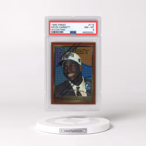 1995 Finest #115 Kevin Garnett - w/Coating (PSA 8 NM-MT)