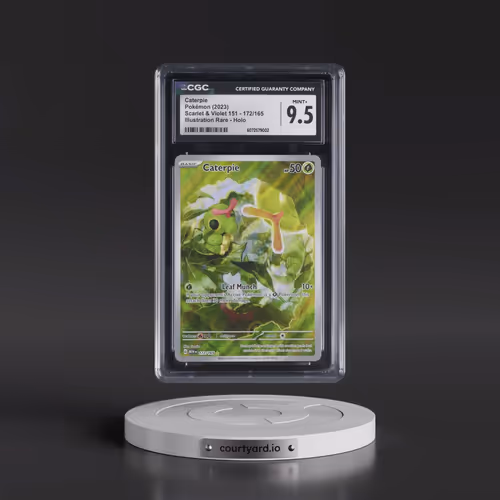 2023 Scarlet & Violet 151 - MEW EN #172/165 Caterpie - Illustration Rare Holo (CGC 9.5 MINT+)
