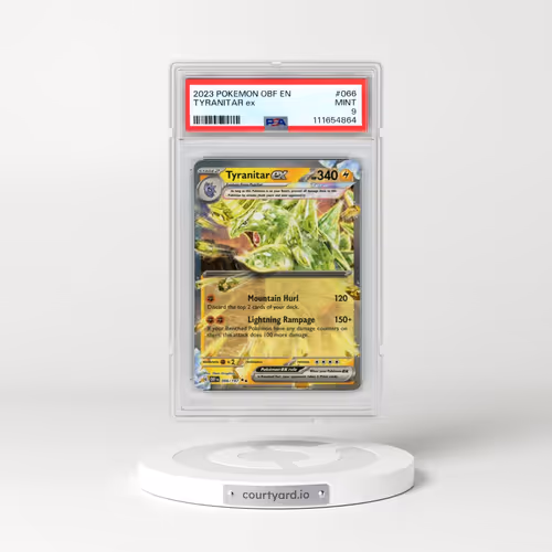 2023 Pokémon Obf EN-Obsidian Flames #066 Tyranitar EX - Holo (PSA 9 MINT)