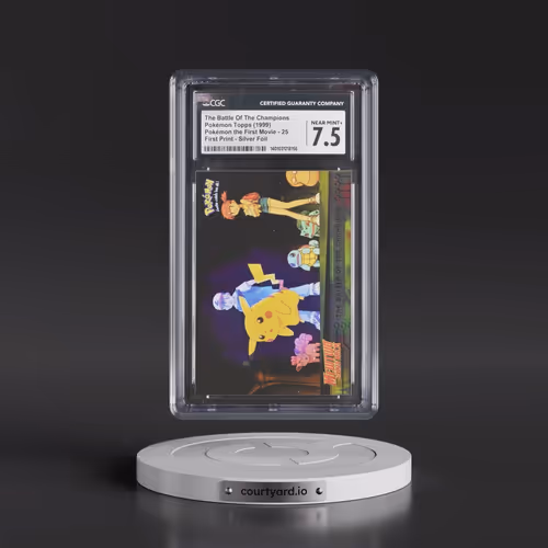 1999 Pokémon the First Movie #25 The Battle Of The Champions - First Print (Blue Topps Logo) Silver