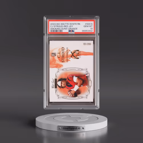 2023 Wild Card Matte White Rookie Edition Smoking Guns #SGCS CJ Stroud - Red Jersey-Orange (PSA 10 G