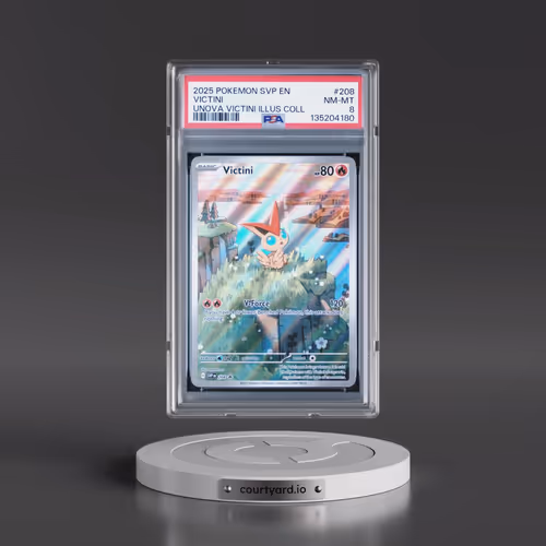 2025 Pokémon Svp EN-SV Black Star Promo #208 Victini - Unova Victini Illustration Collection (PSA 8