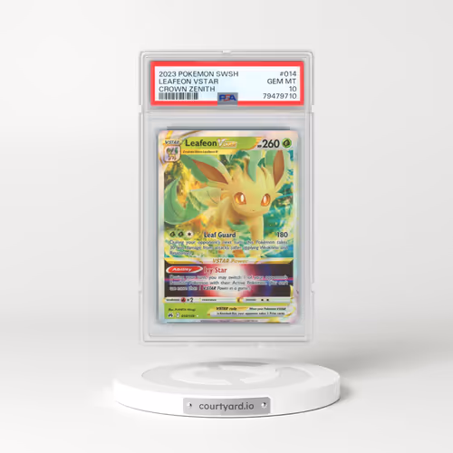 2023 Pokémon Sword and Shield Crown Zenith #014 Leafeon Vstar (PSA 10 GEM MINT)