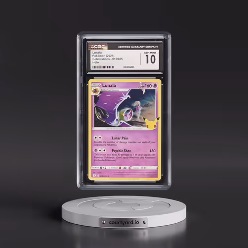 2021 Celebrations #015/025 Lunala - Holo (CGC 10 GEM MINT)