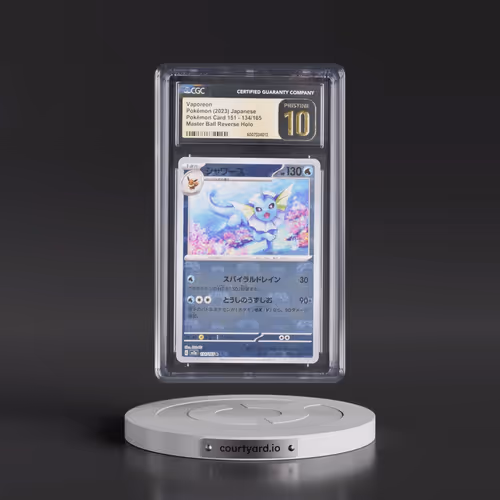 2023 Pokémon Card 151 #134/165 Vaporeon - Reverse Holo Master Ball (CGC 10 PRISTINE)
