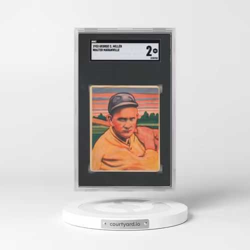 1933 George C. Miller Walter Maranville (SGC 2 GOOD)