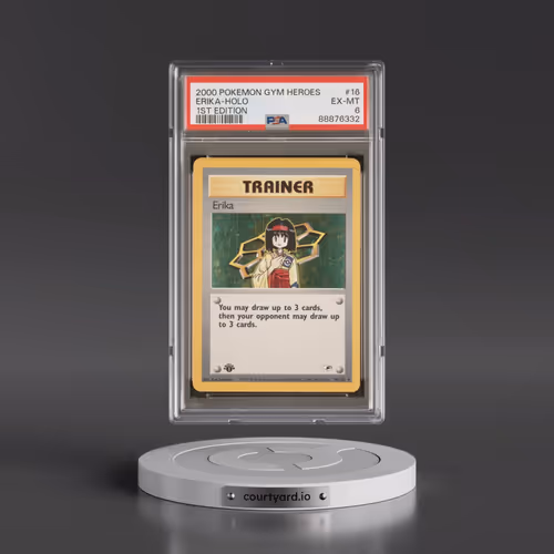 2000 Pokémon Gym Heroes #16 Erika - 1st Edition Holo (PSA 6 EX-MT)