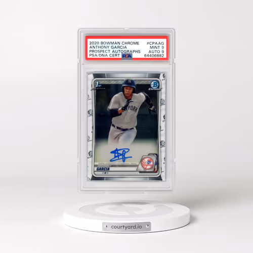 2020 Bowman Chrome Prospect Autographs #CPAAG Anthony Garcia (PSA 9 MINT)