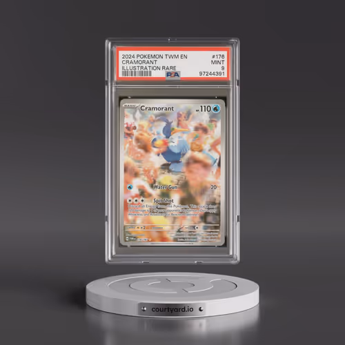 2024 Pokémon Twm EN-Twilight Masquerade #176 Cramorant - Illustration Rare (PSA 9 MINT)