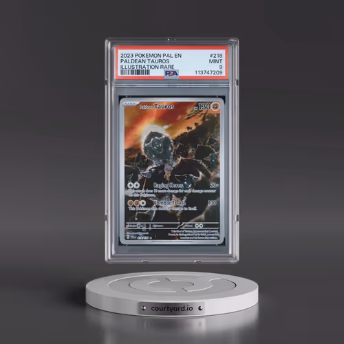 2023 Pokémon Pal EN-Paldea Evolved #218 Paldean Tauros - Illustration Rare (PSA 9 MINT)