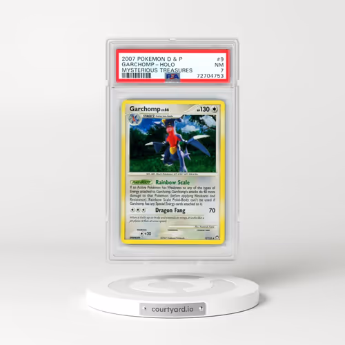 2007 Pokémon Diamond & Pearl Mysterious Treasures #9 Garchomp - Holo (PSA 7 NM)