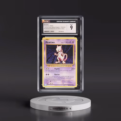 2023 Pokémon Clb-Trading Card Game Classic Blastoise & Suicune EX Deck #014 Mewtwo (CGC 9 MINT)