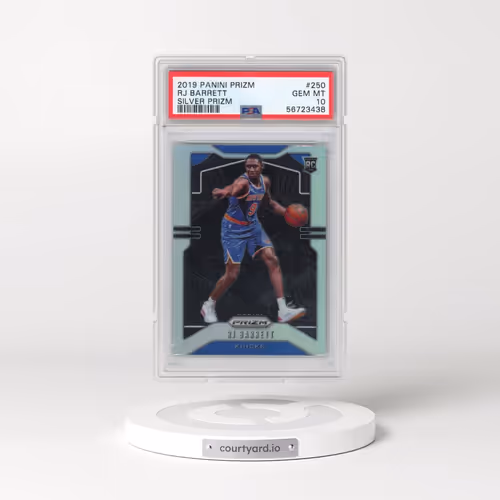 2019 Panini Prizm #250 RJ Barrett - Silver Prizm (PSA 10 GEM MINT)