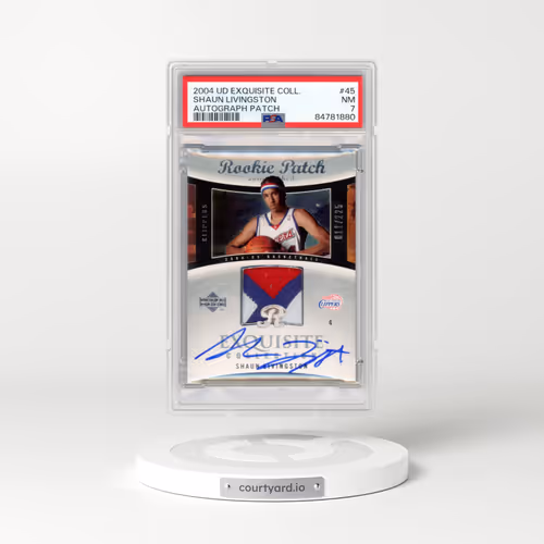 2004 UD Exquisite Collection #45 Shaun Livingston - Autograph Patch (PSA 7 NM)