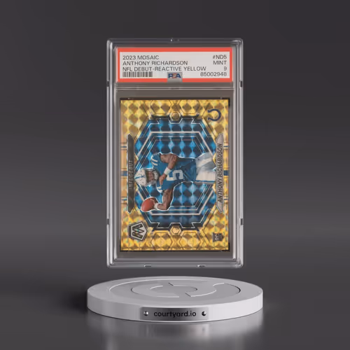 2023 Panini Mosaic NFL Debut #ND5 Anthony Richardson - Reactive Yellow (PSA 9 MINT)