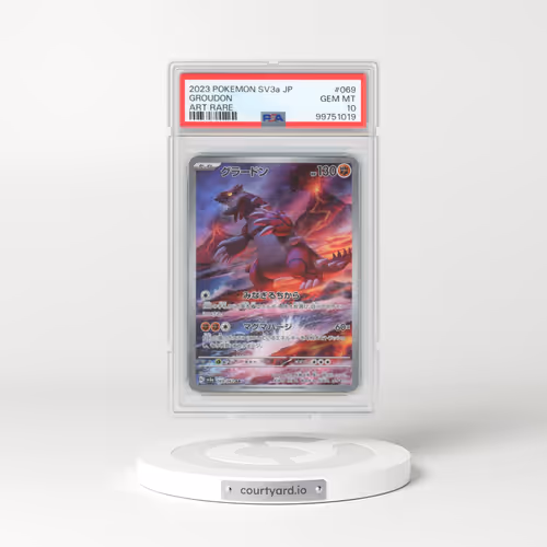 2023 Pokémon Sv3a-Raging Surf #069 Groudon - Art Rare (PSA 10 GEM MINT)