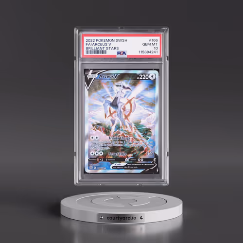 2022 Pokémon Sword & Shield Brilliant Stars #166 Arceus V - Holo Full Art (PSA 10 GEM MINT)