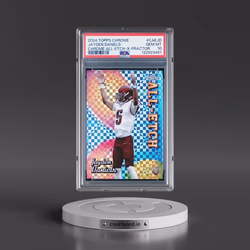 2024 Topps Chrome Chrome All-Etch #CAEJD Jayden Daniels - X-Fractor (PSA 10 GEM MINT)