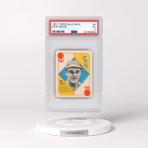 1951 Topps Blue Back #8 Dick Sisler (PSA 5 EX)